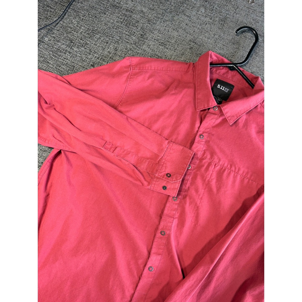 5.11 Tactical Button Down Shirt XL Reddish Pink Long Sleeve Utility 72531-125